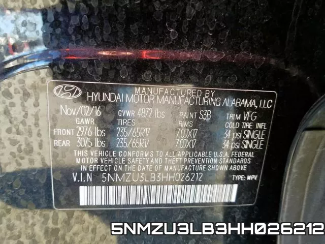 5NMZU3LB3HH026212 фото 2