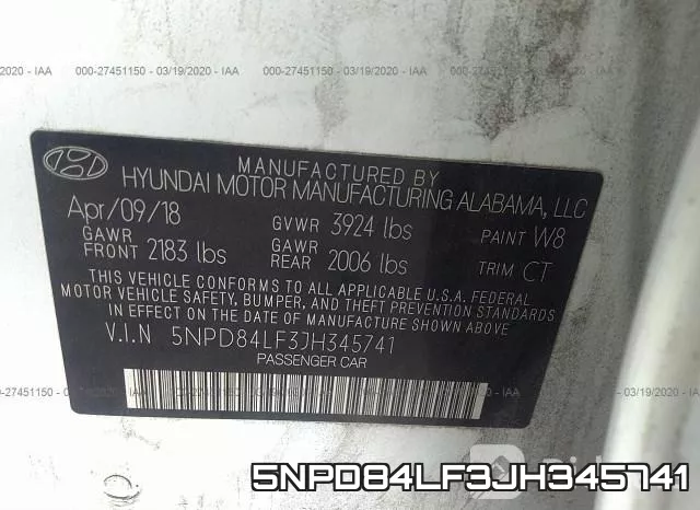 5NPD84LF3JH345741 фото 10