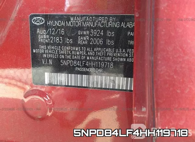 5NPD84LF4HH119718 фото 10