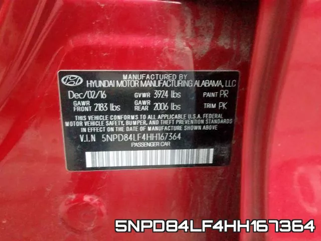 5NPD84LF4HH167364 фото 2