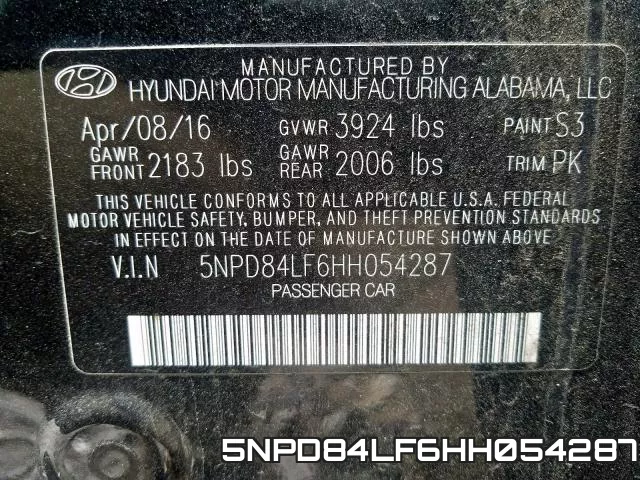 5NPD84LF6HH054287 фото 2