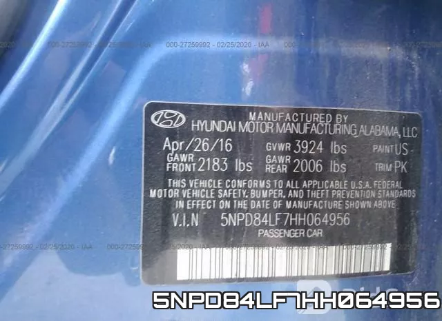 5NPD84LF7HH064956 фото 10