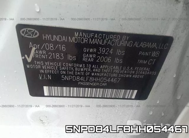 5NPD84LF8HH054467 фото 10