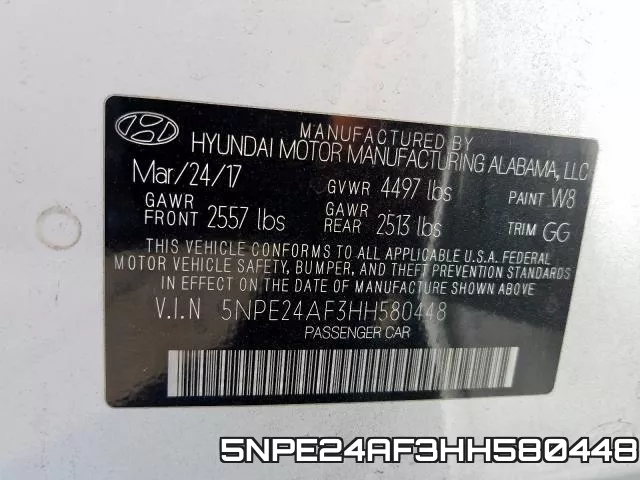 5NPE24AF3HH580448 фото 2