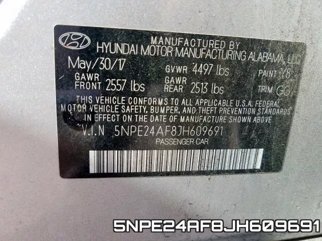 5NPE24AF8JH609691 фото 2