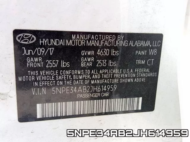 5NPE34AB2JH614959 фото 2