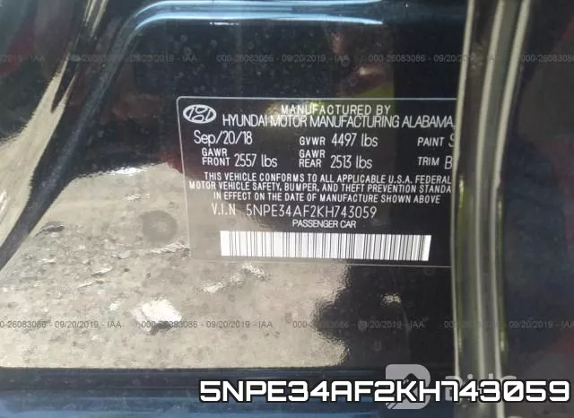 5NPE34AF2KH743059 фото 10