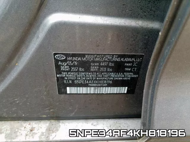 5NPE34AF4KH818196 фото 2