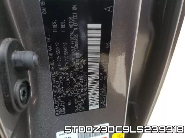 5TDDZ3DC9LS239318 фото 2