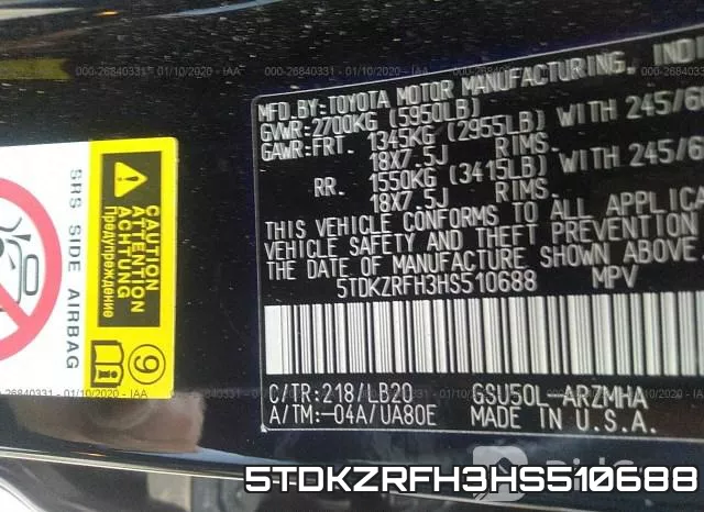 5TDKZRFH3HS510688 фото 10
