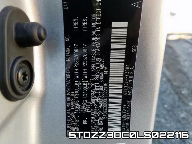 5TDZZ3DC0LS022116 фото 2