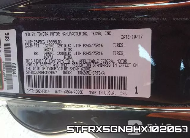 5TFRX5GN8HX102067 фото 10