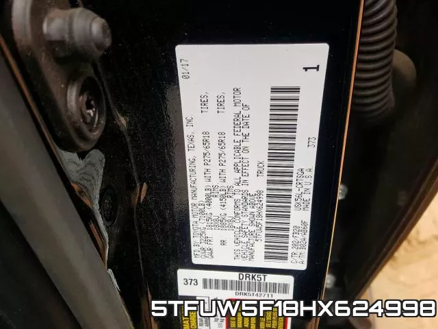 5TFUW5F18HX624998 фото 2