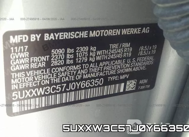 5UXXW3C57J0Y66350 фото 10