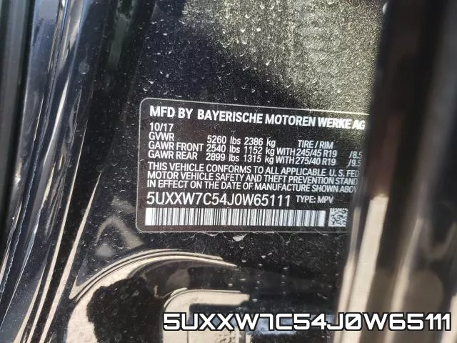 5UXXW7C54J0W65111 фото 2