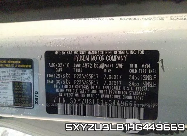 5XYZU3LB1HG449669 фото 10