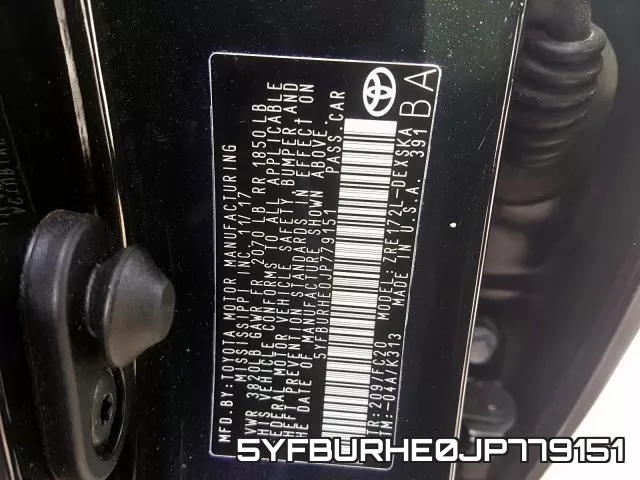 5YFBURHE0JP779151 фото 2