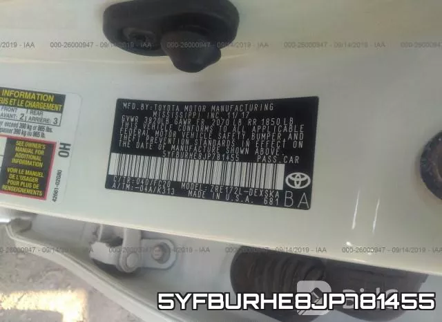 5YFBURHE8JP781455 фото 10