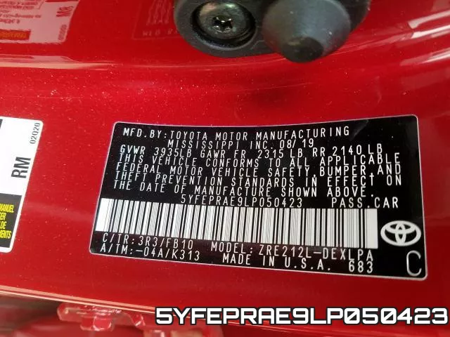 5YFEPRAE9LP050423 фото 2