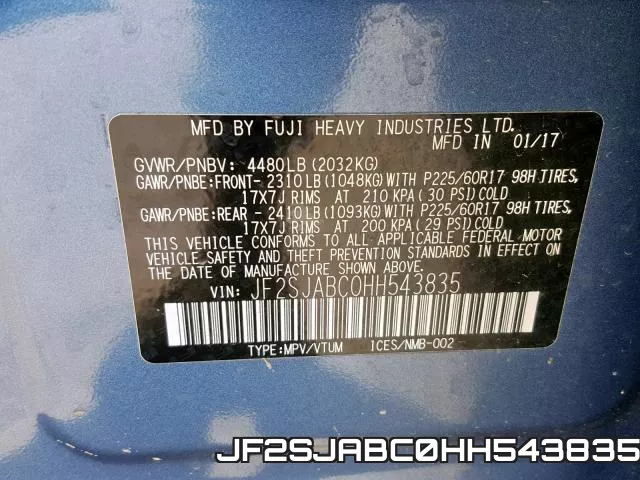 JF2SJABC0HH543835 фото 2