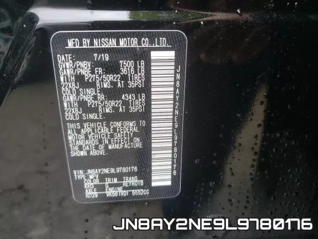 JN8AY2NE9L9780176 фото 2