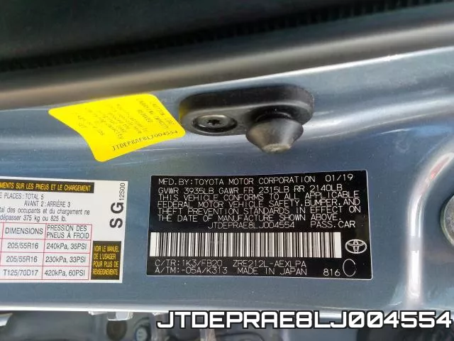 JTDEPRAE8LJ004554 фото 2
