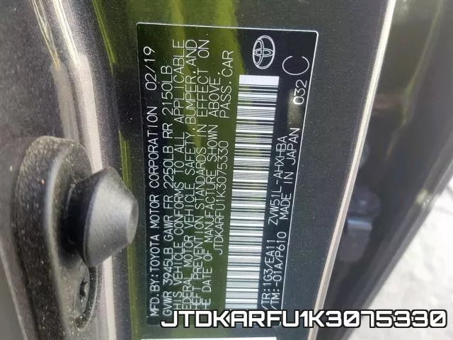 JTDKARFU1K3075330 фото 2