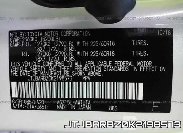 JTJBARBZ0K2198573 фото 10