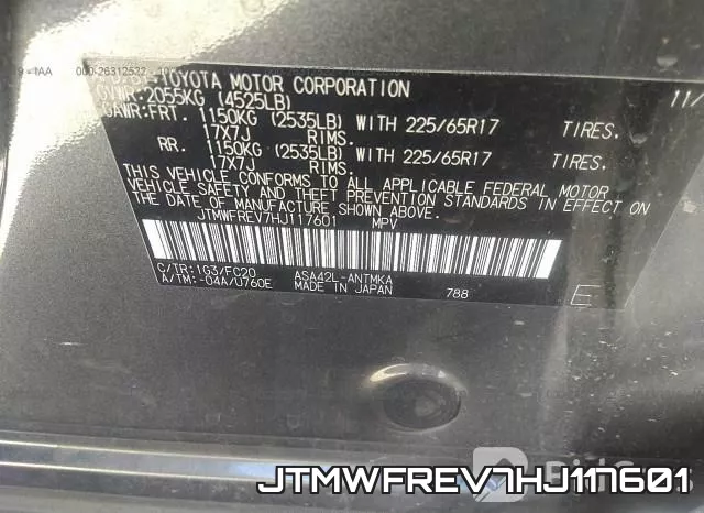 JTMWFREV7HJ117601 фото 10