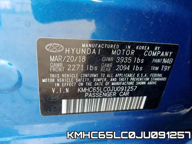 KMHC65LC0JU091257 фото 2