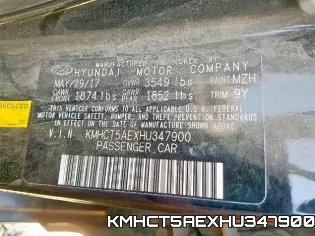 KMHCT5AEXHU347900 фото 2