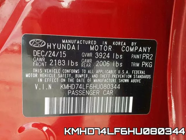 KMHD74LF6HU080344 фото 2