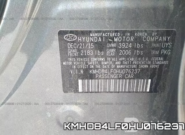 KMHD84LF0HU076237 фото 10