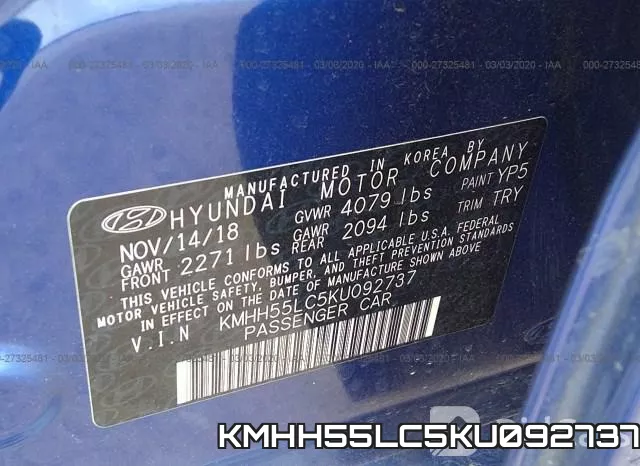 KMHH55LC5KU092737 фото 10