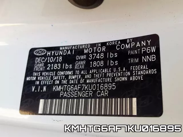 KMHTG6AF7KU016895 фото 2