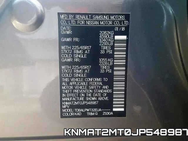 KNMAT2MT0JP548987 фото 2