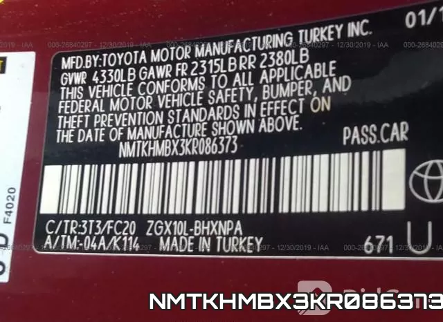 NMTKHMBX3KR086373 фото 10