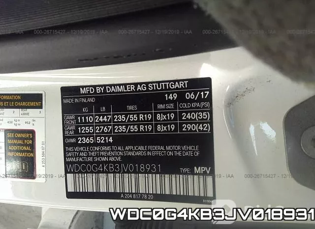 WDC0G4KB3JV018931 фото 10