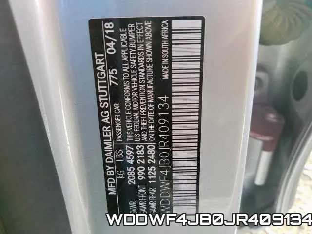WDDWF4JB0JR409134 фото 2