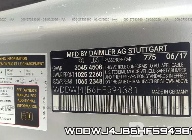 WDDWJ4JB6HF594381 фото 10