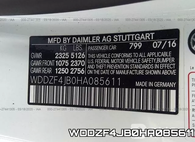 WDDZF4JB0HA085611 фото 10