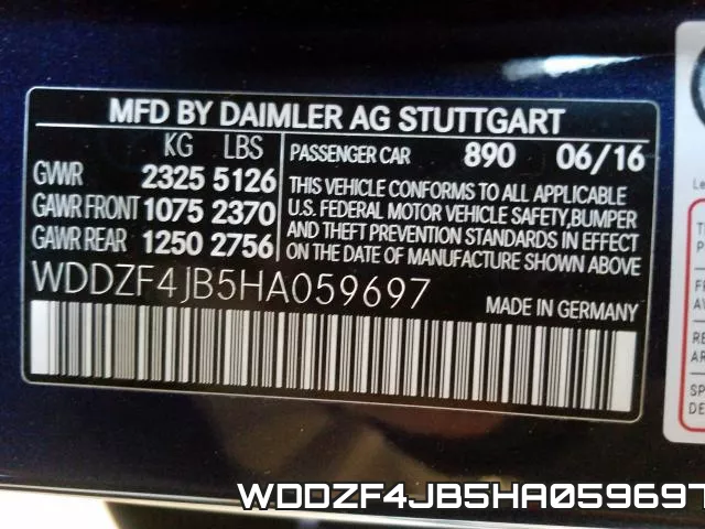 WDDZF4JB5HA059697 фото 2