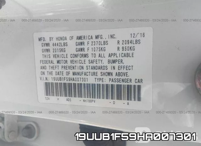 19UUB1F59HA007301 фото 10