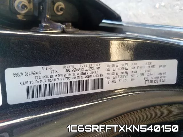 1C6SRFFTXKN540150 фото 2