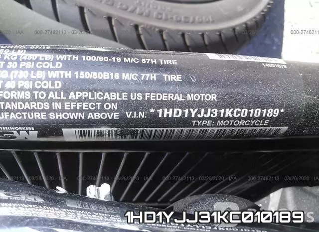 1HD1YJJ31KC010189 фото 2