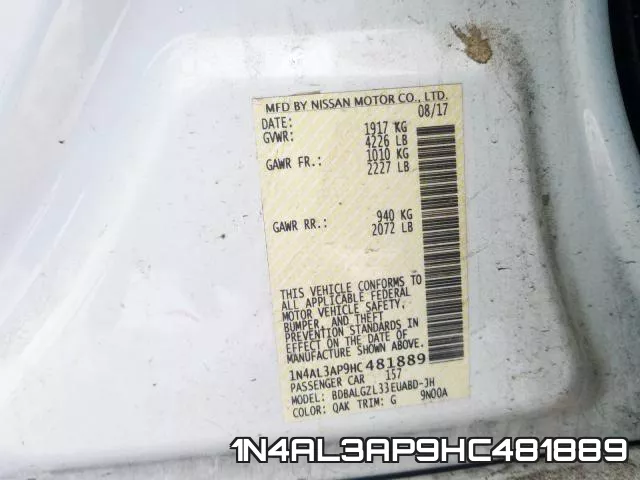 1N4AL3AP9HC481889 фото 2