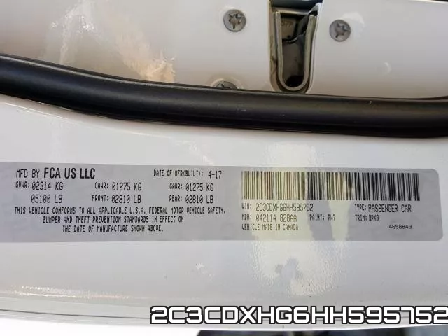 2C3CDXHG6HH595752 фото 2