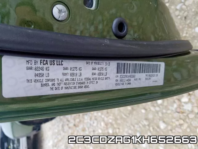 2C3CDZAG1KH652663 фото 2