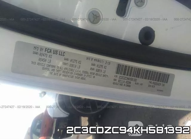2C3CDZC94KH581392 фото 10