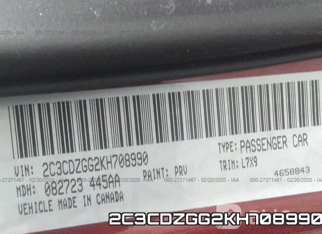 2C3CDZGG2KH708990 фото 10
